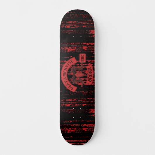 Goatamentise Rode Biker Patch Skateboard (Voorkant)