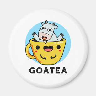Goatea Funny Goat Tea Pun Magneet