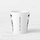 Goatenkop schaafkop Funny Quote met zwarte tekst Latte Mok (Voorkant)