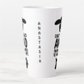 Goatenkop schaafkop Funny Quote met zwarte tekst Latte Mok (Voorkant)