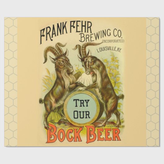 Goats Bock Beer Adverteren Cadeaupapier (Vlak)