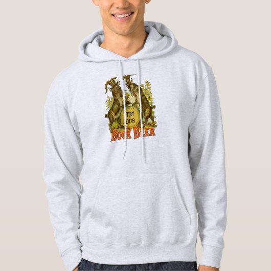 Goats Bock Beer Adverteren Hoodie (Voorkant)