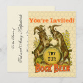 Goats Bock Beer Adverteren Kaart (Voorkant / Achterkant)