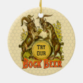 Goats Bock Beer Adverteren Keramisch Ornament (Achterkant)