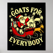 Goats For Everybody Santa Funny Christmas Goat Mom Poster (Voorkant)