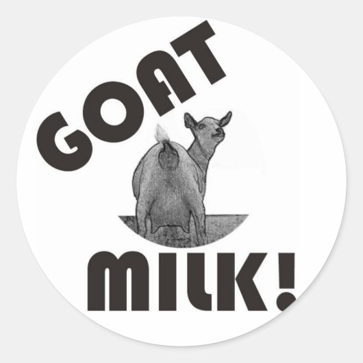 GOAT'S MELK - HET IS DE ANDERE DAG! RONDE STICKER (Voorkant)