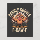 Gobble F-CAW-F Turkije Grappige Thanksgiving Uitnodiging Briefkaart (Voorkant)