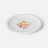 Gobble Funny Thanksgiving Turkey Family Man Women Papieren Bordje (Gekanteld)