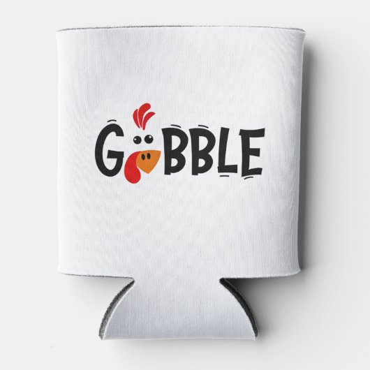 Gobble Funny Thanksgiving Turkije Feest Blikjeskoeler (Voorkant)