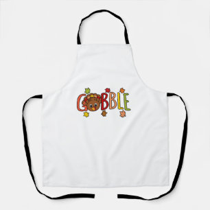 Gobble Funny Turkey Thanksgiving Family Mannen Wom Schort