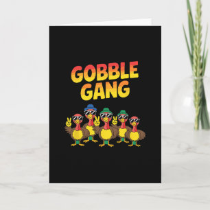 Gobble Gang Coole Kalkoenen Eenzame Kalkoenen Kers Kaart