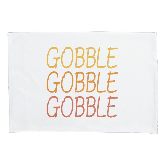 Gobble Gobble Funny Cute Thanksgiving repetitie Kussensloop (Voorkant-Links)