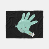 Gobble Gobble Funny Thanksgiving Nurse Humor Fleece Deken (Voorkant (Horizontaal))