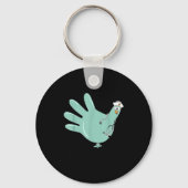 Gobble Gobble Funny Thanksgiving Nurse Humor Sleutelhanger (Voorkant)