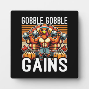 Gobble Gobble Gains - Grappige Thanksgiving Gym Fotoplaat