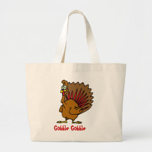 Gobble Gobble Thanksgiving Grote Tote Bag