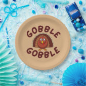 Gobble Gobble Thanksgiving  Papieren Bordje (Feest)