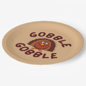 Gobble Gobble Thanksgiving  Papieren Bordje (Gekanteld)