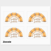Gobble Gobble Thanksgiving Rechthoekige Sticker (Vel)