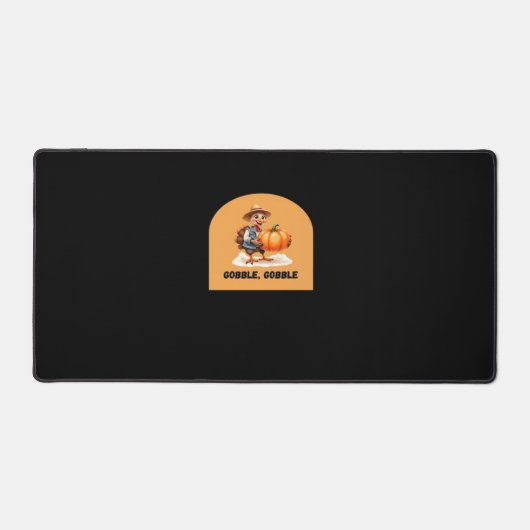 Gobble, Gobble Thanksgiving Turkije met pompoen Cl Bureaumat (Voorkant)