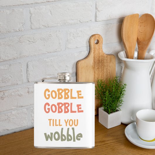 Gobble Gobble tot je wiebelt | THANKSGIVING Heupfles