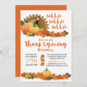 Gobble Gobble Turquie Thanksgiving Invitation (Devant / Derrière)