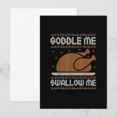 Gobble Me Swallow me Thanksgiving Turkey Day 2022 Kaart (Voorkant / Achterkant)