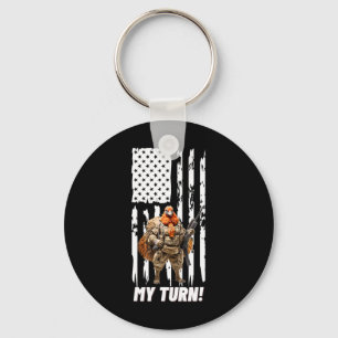 Gobble My Turn Funny Vlag van de VS Sleutelhanger