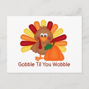 Gobble Thanksgiving Briefkaart