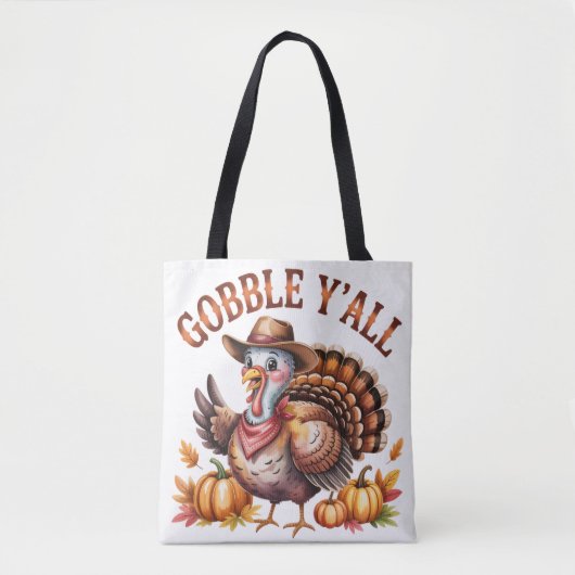 Gobble Thanksgiving turkey fall Draagtas (Voorkant)