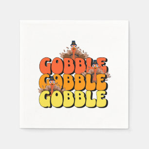 Gobble Thanksgiving Turkey Servet