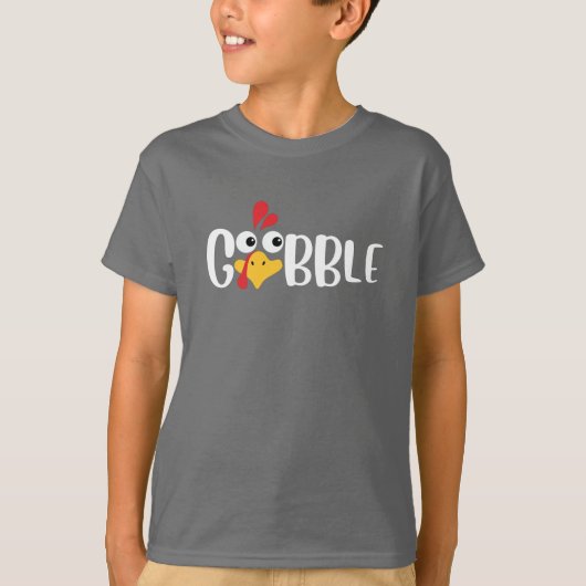 Gobble Thanksgiving Turkey T-shirt (Voorkant)