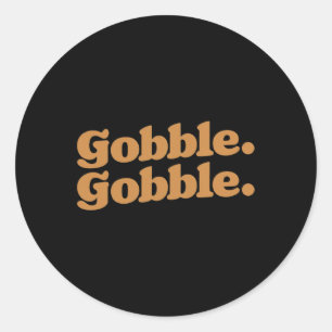 Gobble Thanksgiving Turkije Run Turkije Dag Ronde Sticker