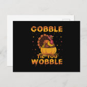 Gobble Til you Wobble Briefkaart (Voorkant / Achterkant)