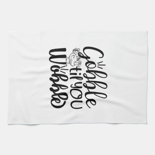 Gobble Til you Wobble Kitchen Towel Theedoek (Horizontaal)