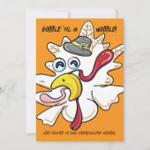 Gobble 'til you Wobble Thanksgiving Turkije 2025 Kaart (Voorkant)