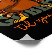 Gobble Til You Wobble Turkije Outfit Peuter Bedank Poster (Hoek)