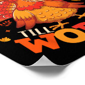 Gobble Til You Wobble Turkije Pilgrim Boys Mannen Poster (Hoek)