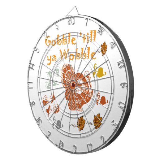 GOBBLE TILL YA WOBBLE PATTERN 2 DARTBORD (Voorkant Rechts)