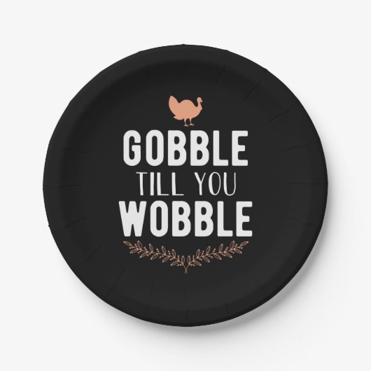 Gobble tot je Thanksgiving papier Bord wint (Voorkant)