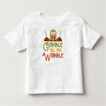 Gobble tot je Thanksgiving T-shirt wieg