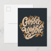 Gobble tot je wiebelt briefkaart (Voorkant / Achterkant)