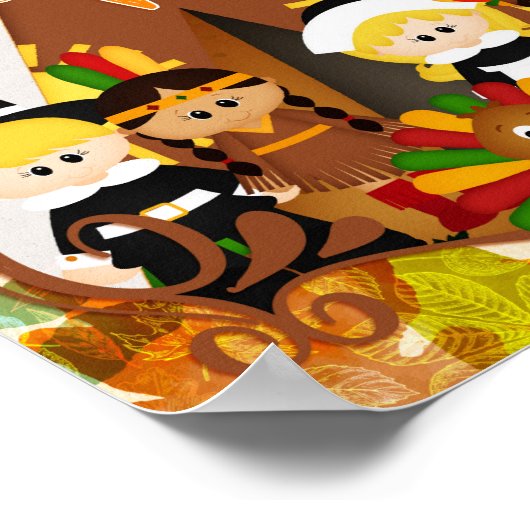 Gobble tot je wiebelt - Thanksgiving Poster (Hoek)