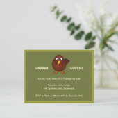 Gobble turc Invitation vert brun Thanksgiving (Debout devant)