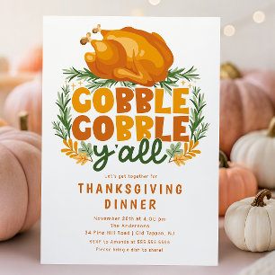 Gobble Y'all Thanksgiving Kaart