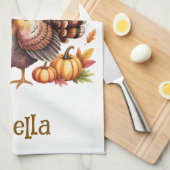 Gobble y'all western Thanksgiving Theedoek (Quarter Fold)