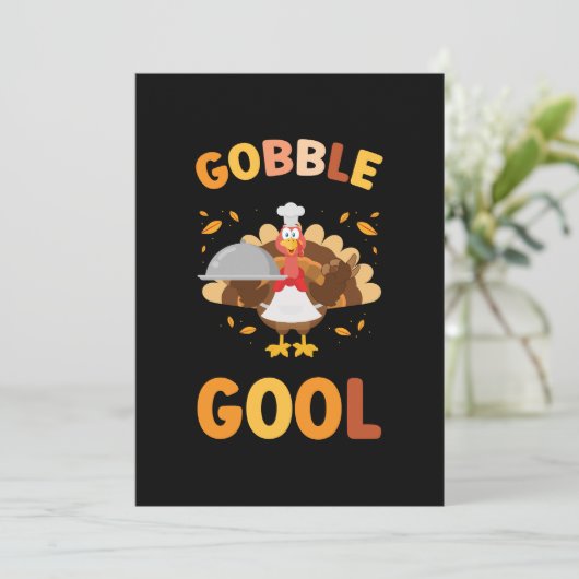 Gobblegool Turkije Thanksgiving Kaart (Staand voorkant)