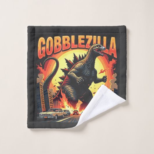 Gobblezilla Éffrayant Turquie Thanksgiving Gobble (Gant de toilette)