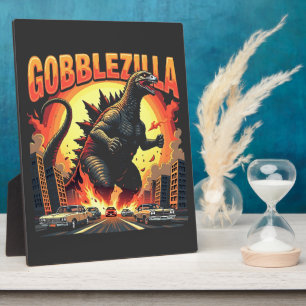 Gobblezilla Spooky Kalkoen Thanksgiving Gobble Fotoplaat
