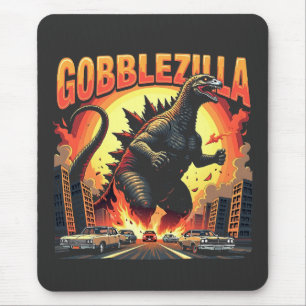 Gobblezilla Spooky Kalkoen Thanksgiving Gobble Muismat